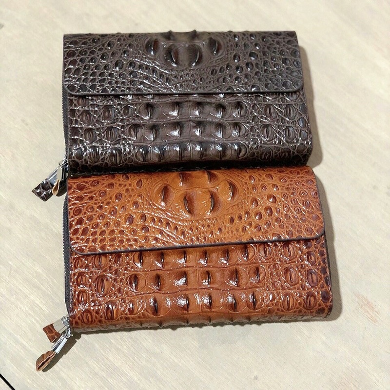 Ví Cầm Tay Da Bò Thật Dập Vân Cá Sấu Clutch Nam Cao Cấp Rẻ Đẹp - A&ESHOP 878998