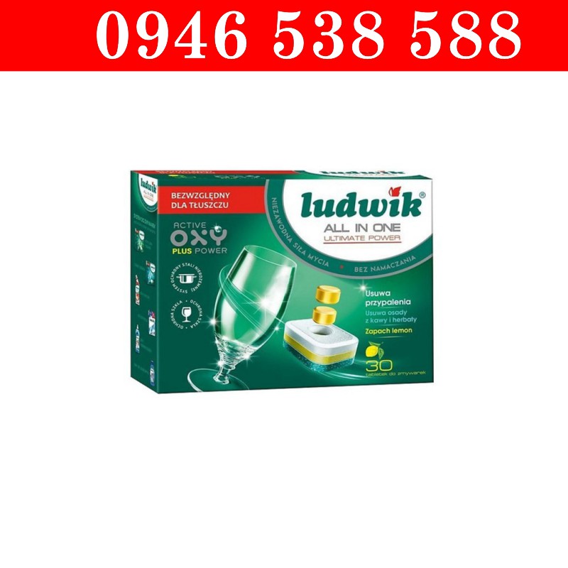 Viên rửa bát Ludwik All in one 30 viên, viên ludwik chính hãng nhập khẩu ba lan