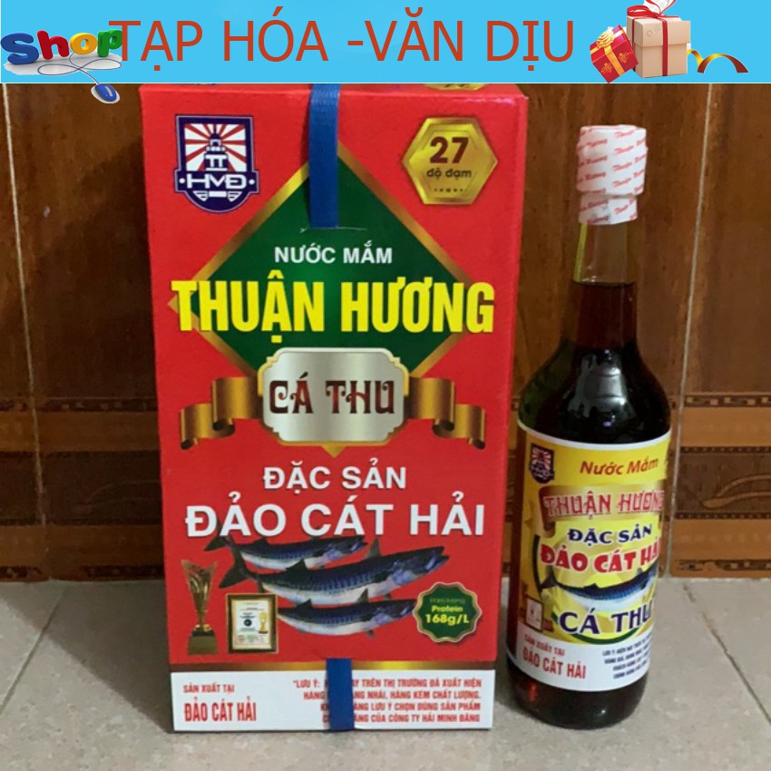 Nước mắm Thuận Hương 27 độ đạm - Đặc sản Đảo Cát Hải 650ml ✅còn hàng ✅ tạp hóa Văn Dịu