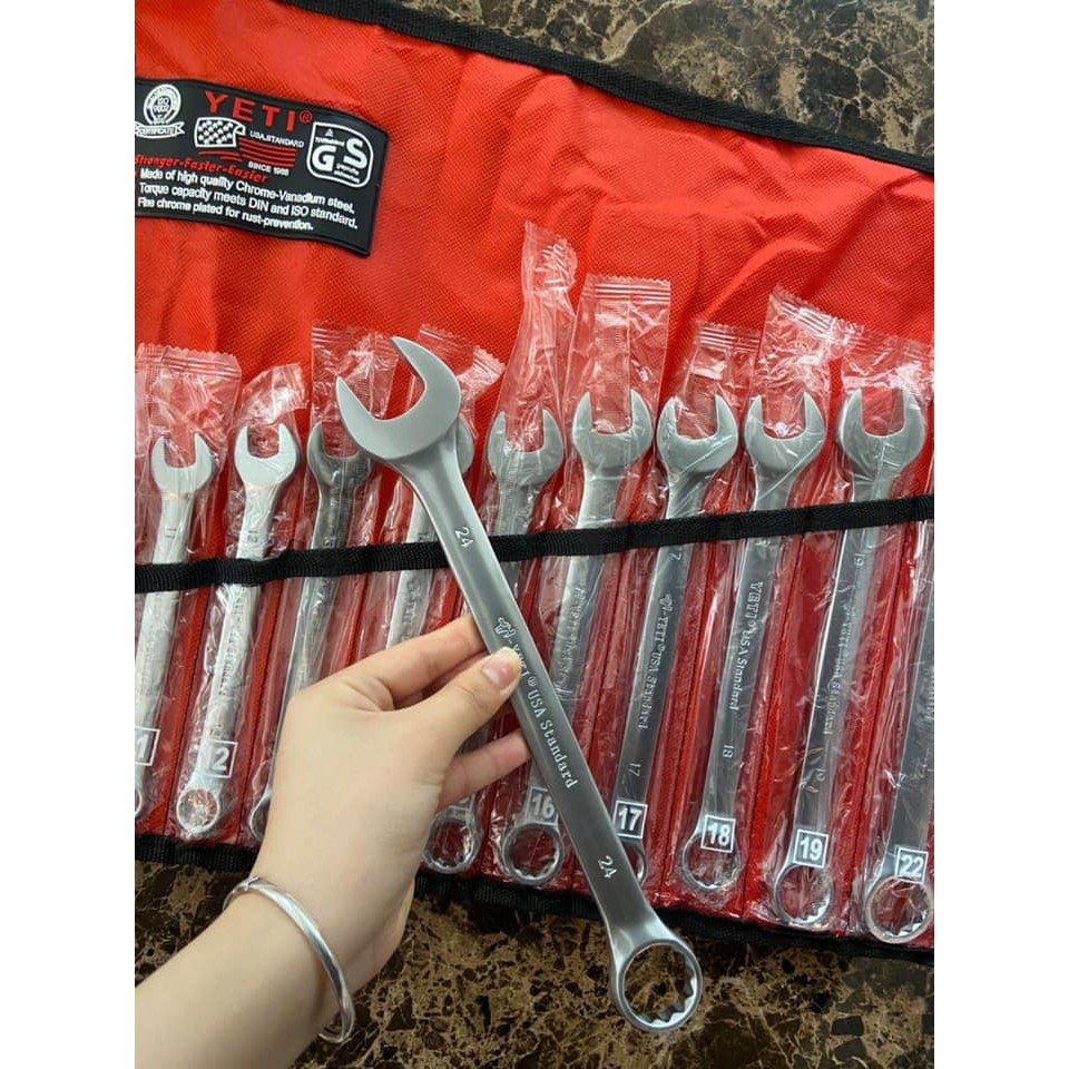 Bộ cờ lê Yeti USA 14 chi tiết 8-24