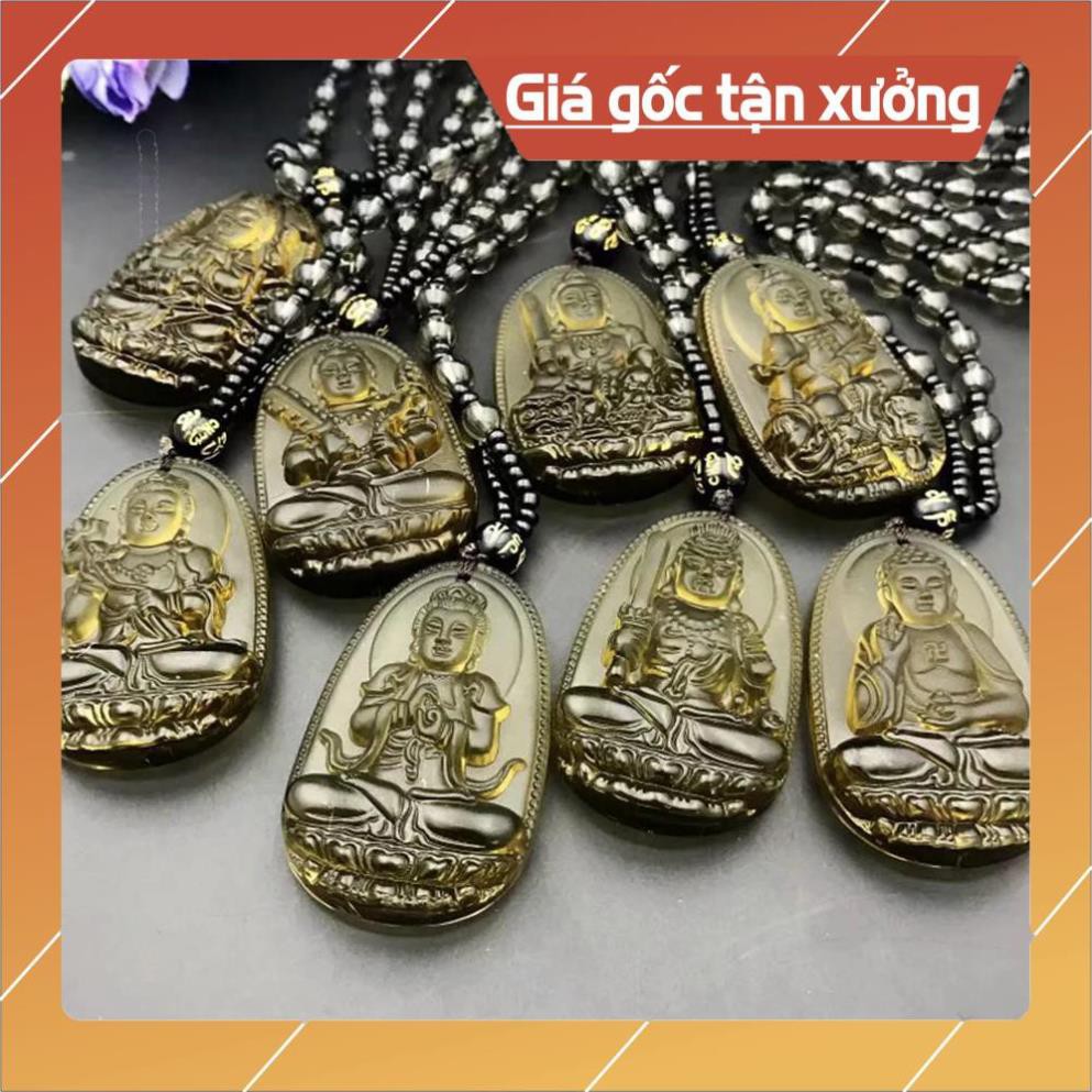 *HOT* Dây chuyền mặt tượng phật bằng đá Obsidian