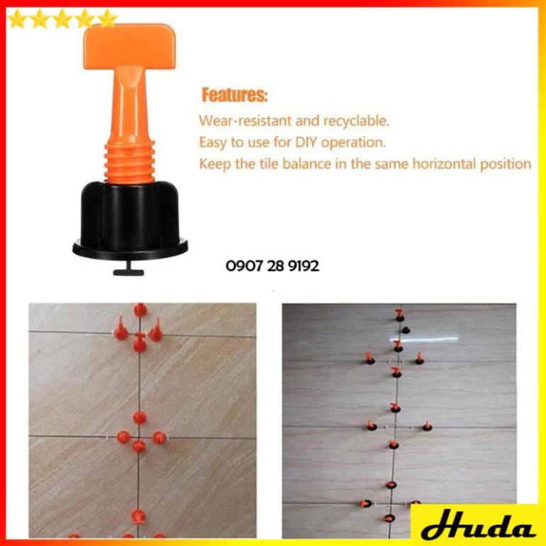 Ke cân bằng ốp lát gạch,Vít cân bằng gạch loại tái sử dụng ⭐Túi 50c tặng 100 ke nhựa lót gạch nền