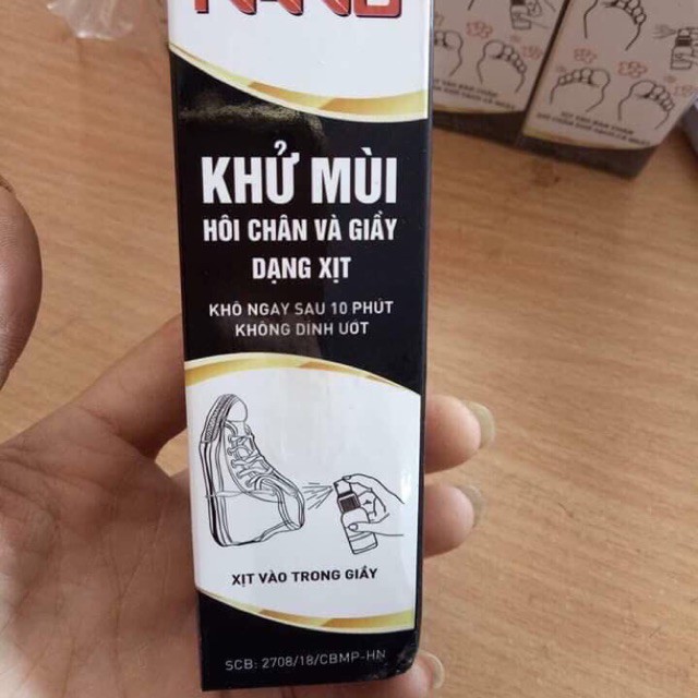 Bình xịt khử mùi hôi chân NaNo