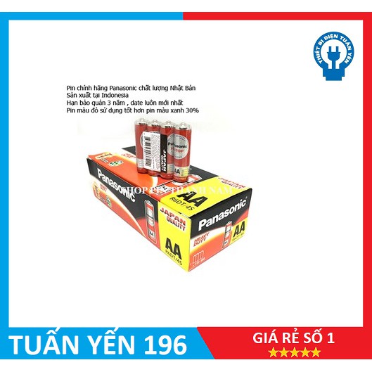 Pin Tiểu AA PANASONIC 2 VĨ 4 VIÊN Siêu khoẻ chống chảy nước - Hàng chính hãng Panasonic Japan