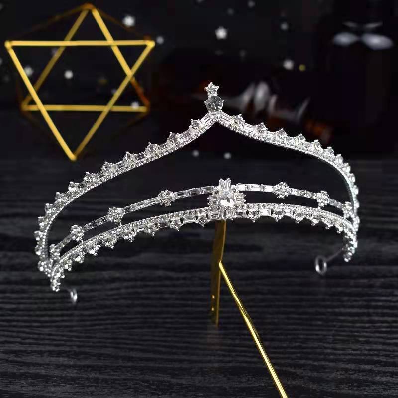 Vương Miện Cài Tóc Cô Dâu Kiểu Công Chúa Thời Trang Hàn Quốc Sang Trọng