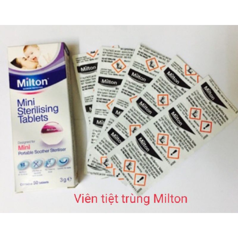 Viên tiệt trùng Milton ( Tiệt trùng bình sữa, cốc nguyệt san, đồ chơi , bót dánh răng...)