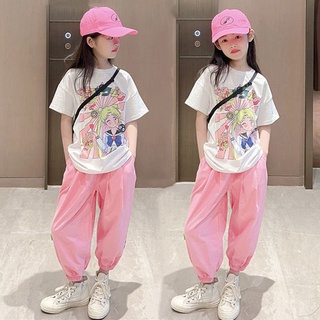 [SẴN, SHIP 24H] Đồ bộ thủy thủ mặt trăng bé gái 3 - 12 tuổi☑️ Quần áo size đại bé gái mập 25kg 30kg 35kg 40kg
