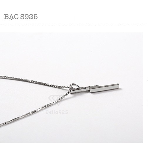 Dây chuyền bạc 925 đính đá nhân tạo hàng hộp sang trọng Bella925 - X004
