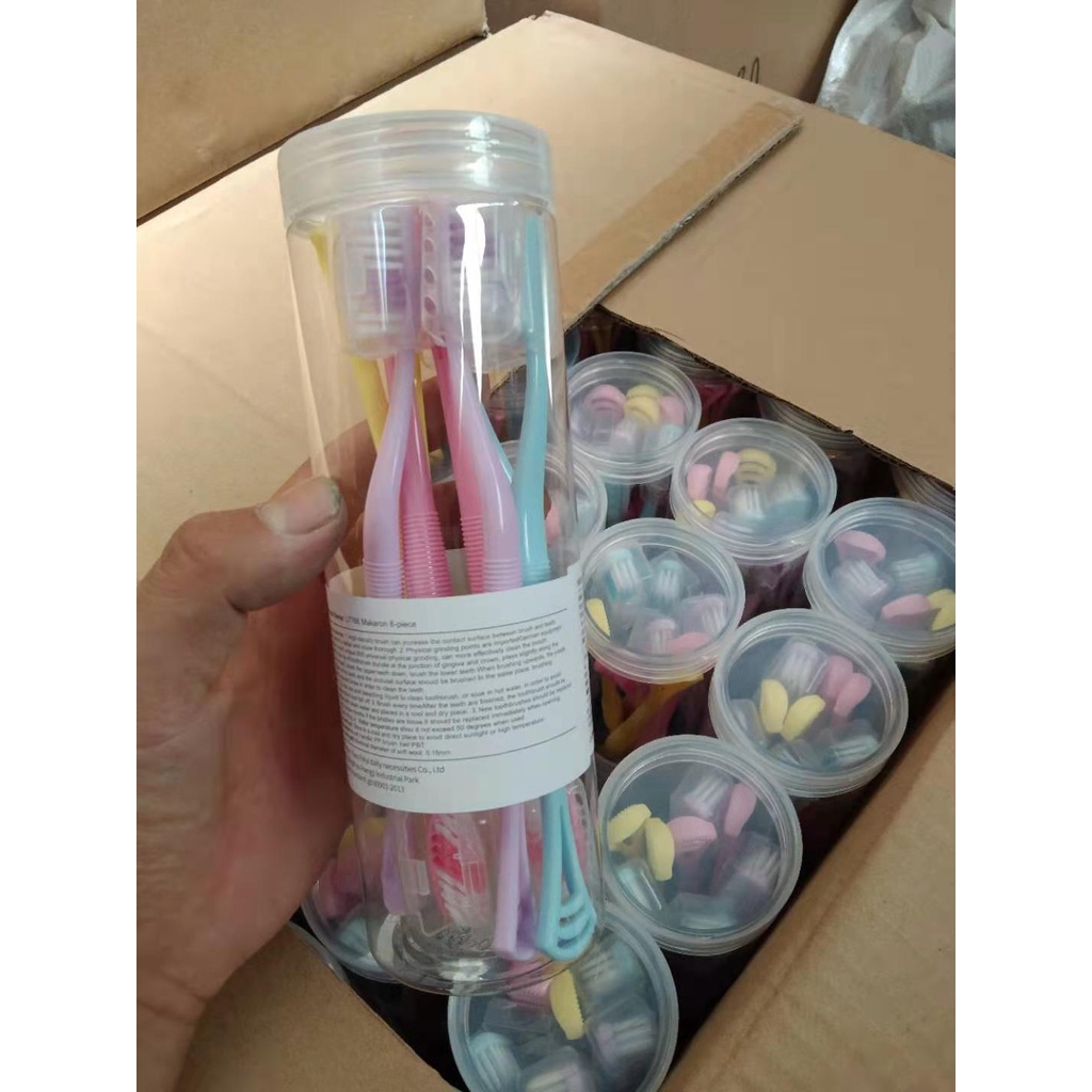 (Bán Buôn Sỉ) Set 8 bàn chải đánh răng và vệ sinh đầu lưỡi bằng silicon cao cấp