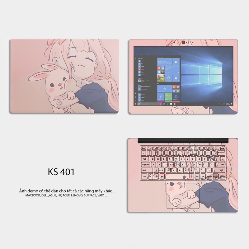 Mẫu Cô Gái - Skin Dán Laptop