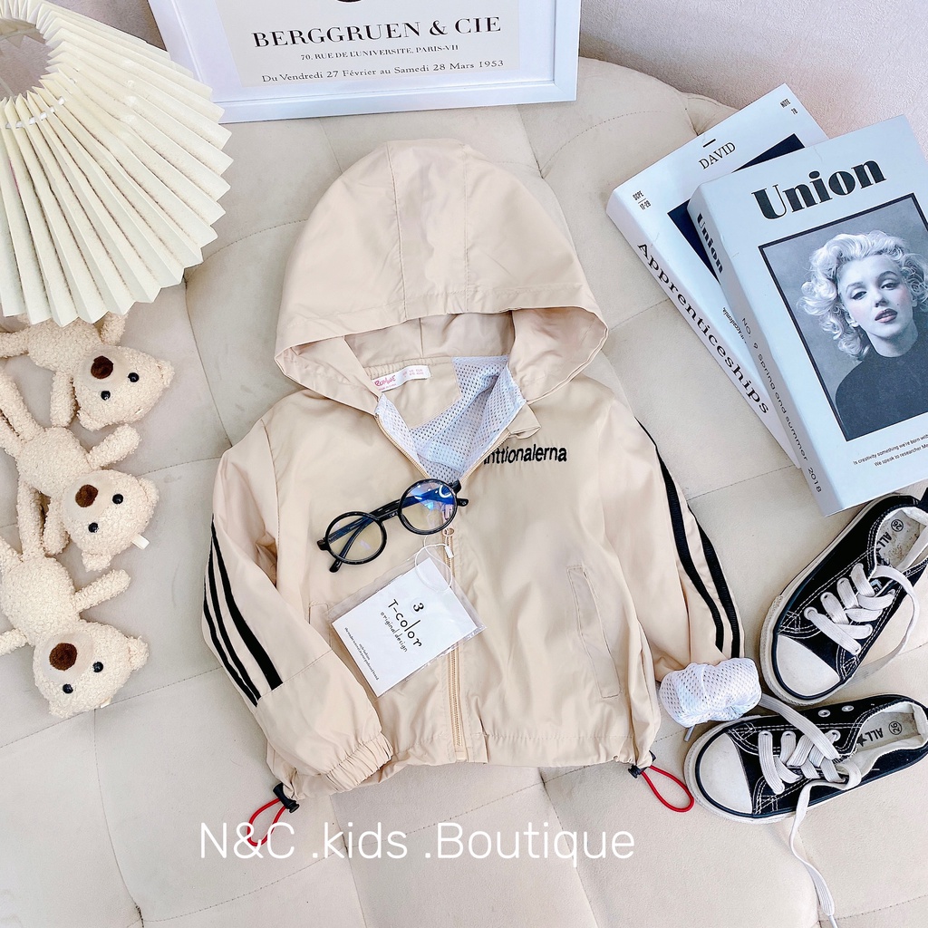 SALE BỘ ÁO KHOÁC GIÓ 2 LỚP CAO CẤP BÉ TRAI BÉ GÁI XINH XẮN SIZE 10-30KG(AKIC)