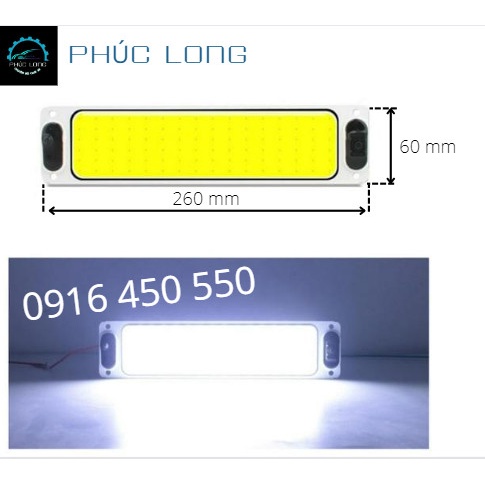 Đèn led COB 12-24V gắn trần ô tô, thùng xe tải ( 1 hộp 2 đèn)