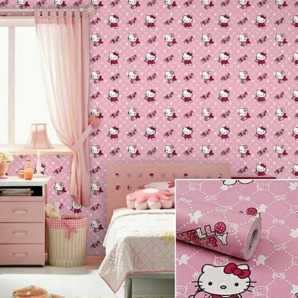 Giấy Dán Tường Hình Hello Kitty Đôi Cánh Thiên Thần 'V0