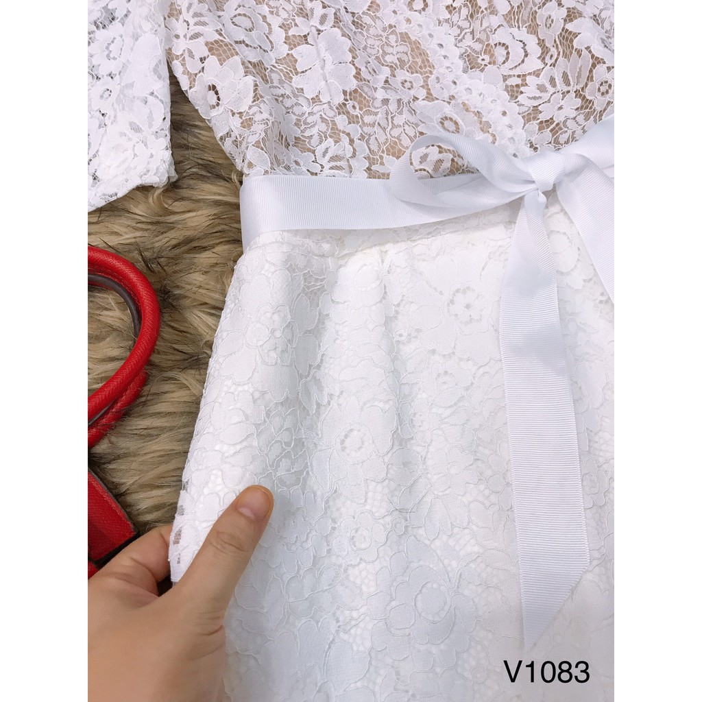 [ xả kho ] MiD Đầm ren body V1083 trắng Mie Design ảnh thật