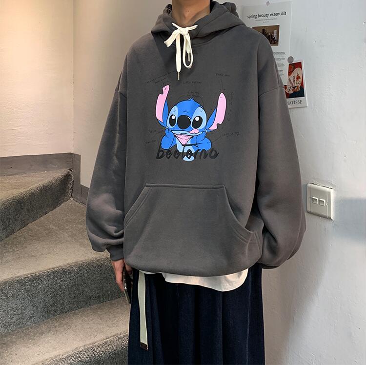 Áo Hoodie Dáng Rộng In Họa Tiết Hoạt Hình Thời Trang Cho Cặp Đôi | BigBuy360 - bigbuy360.vn