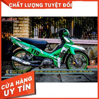 Tem trùm sirius 110 duke xanh trằng
