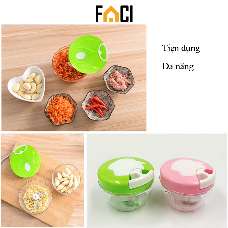 Dụng cụ xay tỏi, ớt gia vị bằng tay đa năng tiện lợi size lớn FACI_Official XTO-F