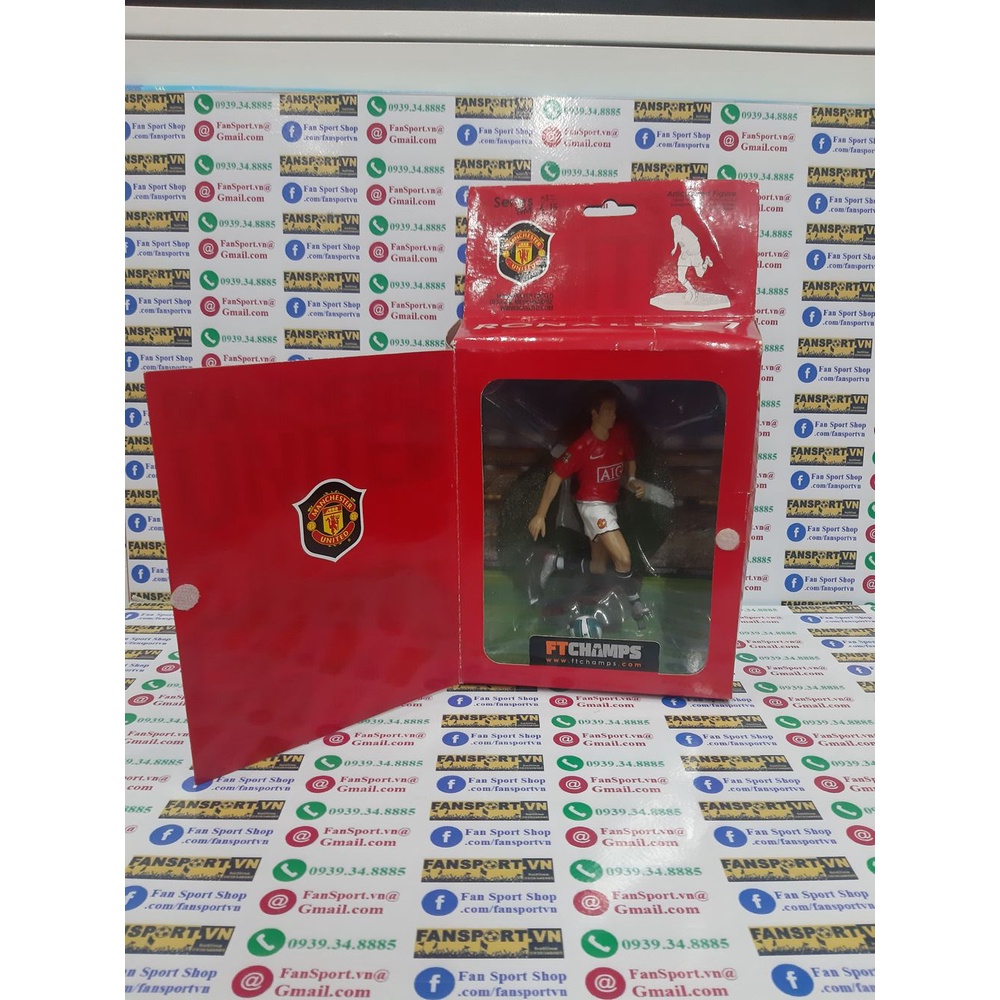 Tượng Ronaldo 7 Manchester United 2007 2008 2009 figure FT Champs box cầu thủ bóng đá