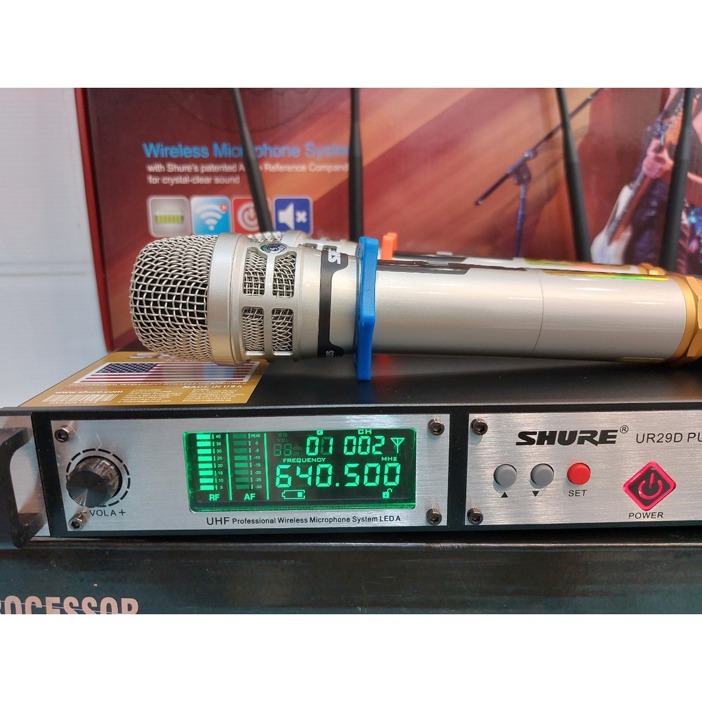 Micro không dây Shure UR29D plus , micro cao cấp New 2022, BH 1 năm
