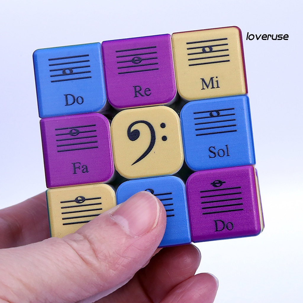 Musical Note Print Third-Order Rubik Puzzle Cube Children Educational Toys Gifts /YZWJ/