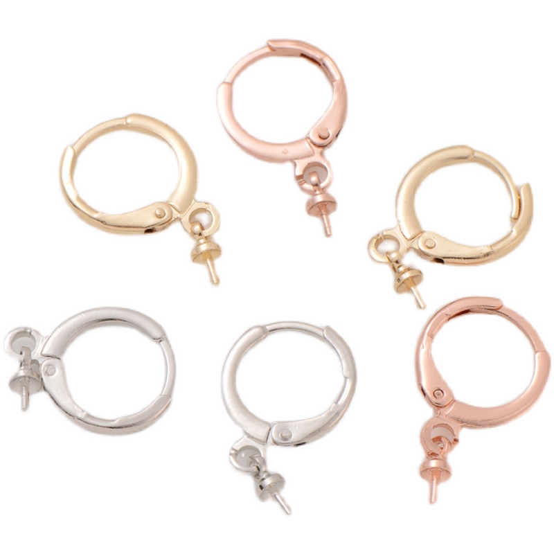 Cặp Phụ Kiện Móc Khuyên Tai diy Bằng Đồng 14K Tiện Dụng