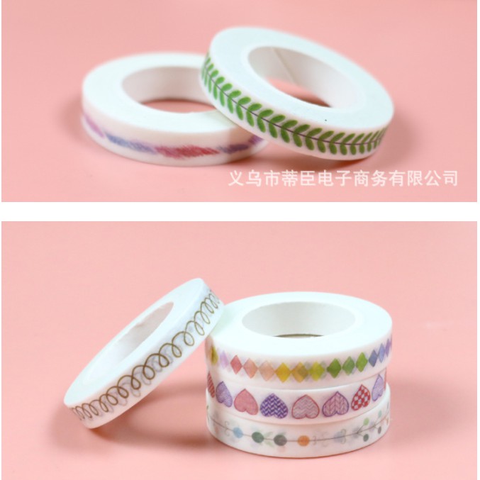 Washi tape cute băng dính giấy họa tiết nhiều màu sắc được chọn phân loại BMBooks