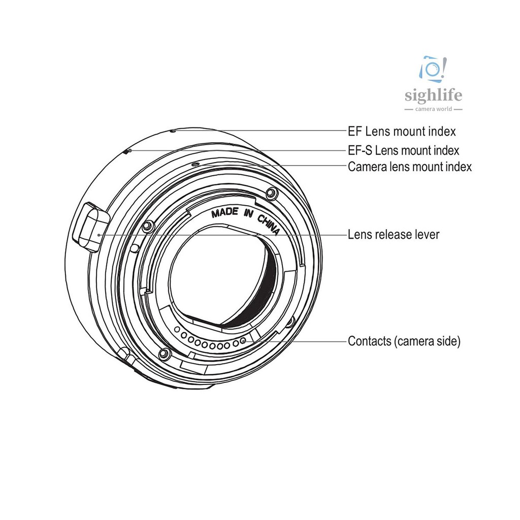 Ngàm Chuyển Đổi Ống Kính Viltrox Ef-Eos M Sang Eos