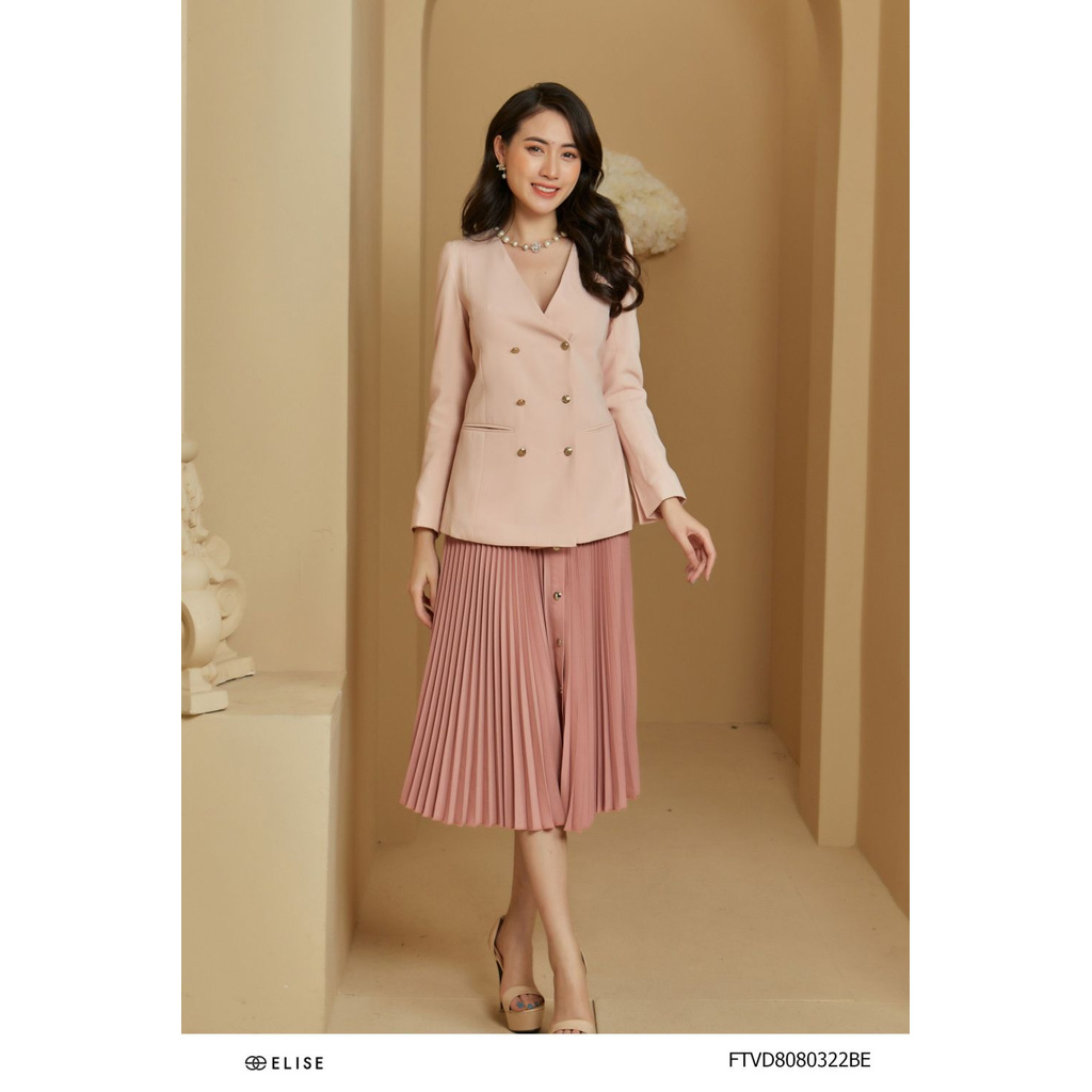 [Mã FAMALLT5 giảm 15% đơn 150k] Áo vest be cúc thiết kế Elise | BigBuy360 - bigbuy360.vn