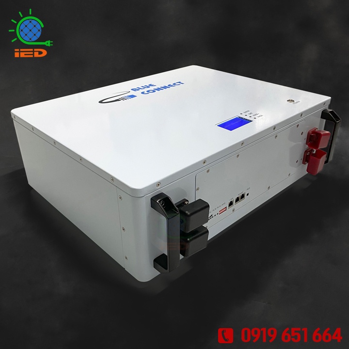 Pin lưu trữ Lithium ion 48V 100Ah Blue Connect có giao tiếp