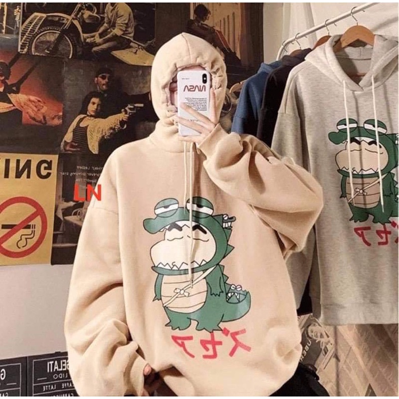 Áo hoodie khủng Long buồn ngủ LN11