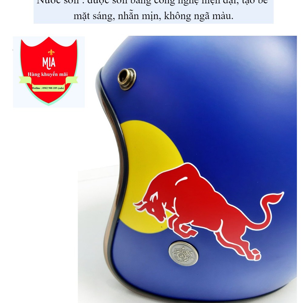 Nón bảo hiểm Red bull 3/4 và nữa đầu