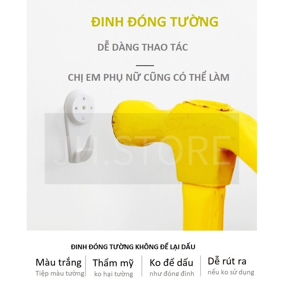 [RẺ VÔ ĐỊCH]✨đinh 4 chân có móc đóng tường tiện dụng✨không khoan✨treo khung ảnh✨Treo đồ trang trí