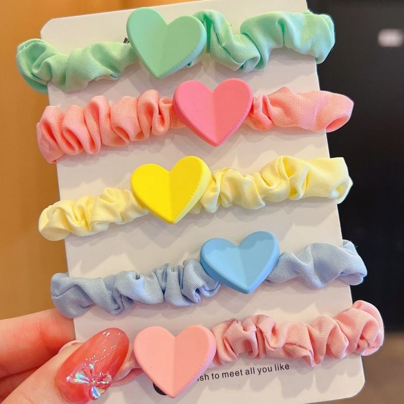 Dây Cột Tóc Hình Trái Tim Dễ Thương Ngọt Ngào Cho Nữ