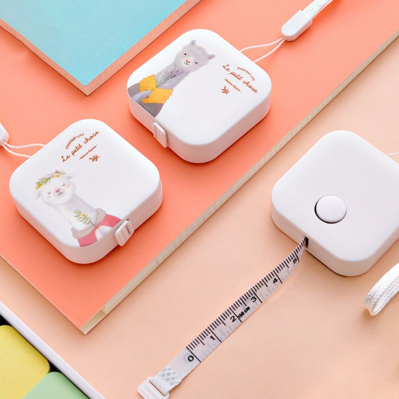 Thước Dây Bằng Da Màu Kẹo Thiết Kế Nhỏ Gọn Thời Trang