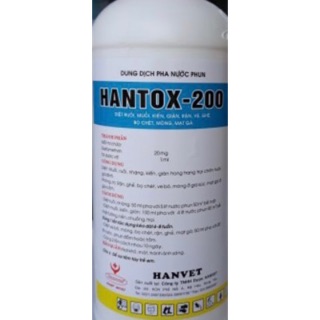 HANTOX -200 1LIT DIỆT ruồi, muỗi, kiến gián, rận, ghẻ, mạt gà, bọ chét, mòng