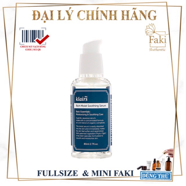 Tinh Chất Dưỡng Ẩm Klairs Rich Moist Soothing Serum