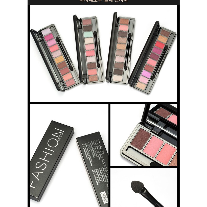 [Hàng mới về] Bảng phấn mắt MAYCREATE 10 màu tông lì và ánh nhũ lấp lánh chống thấm nước