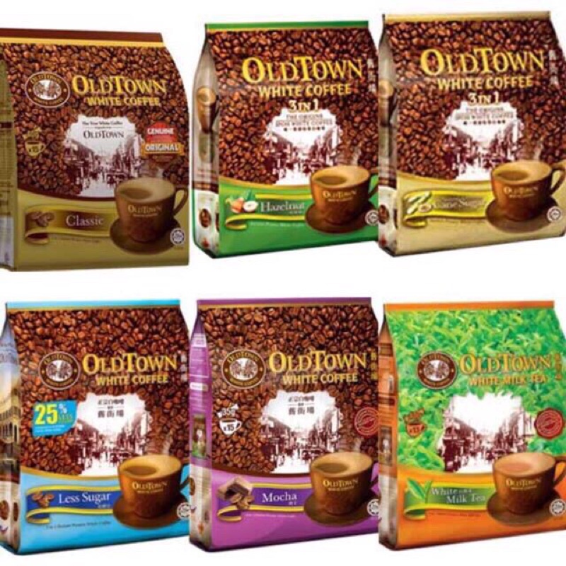 Combo 5 gói Cà phê trắng/Trà sữa trắng Old Town