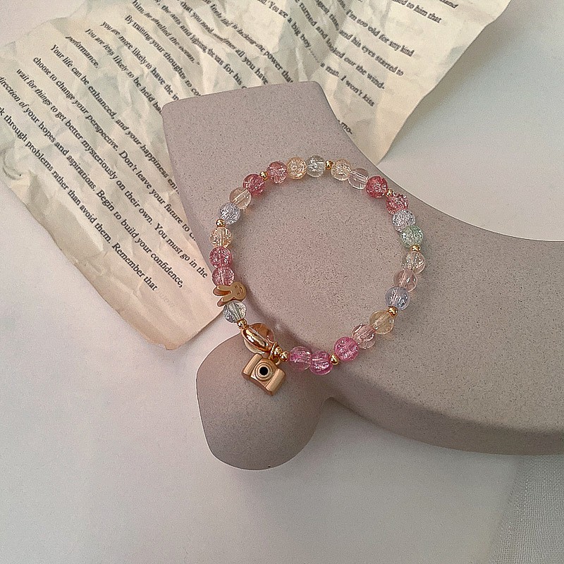 Vòng Tay Hình Máy Ảnh Đính Đá Pha Lê Đơn Giản Phong Cách Hàn Quốc | BigBuy360 - bigbuy360.vn