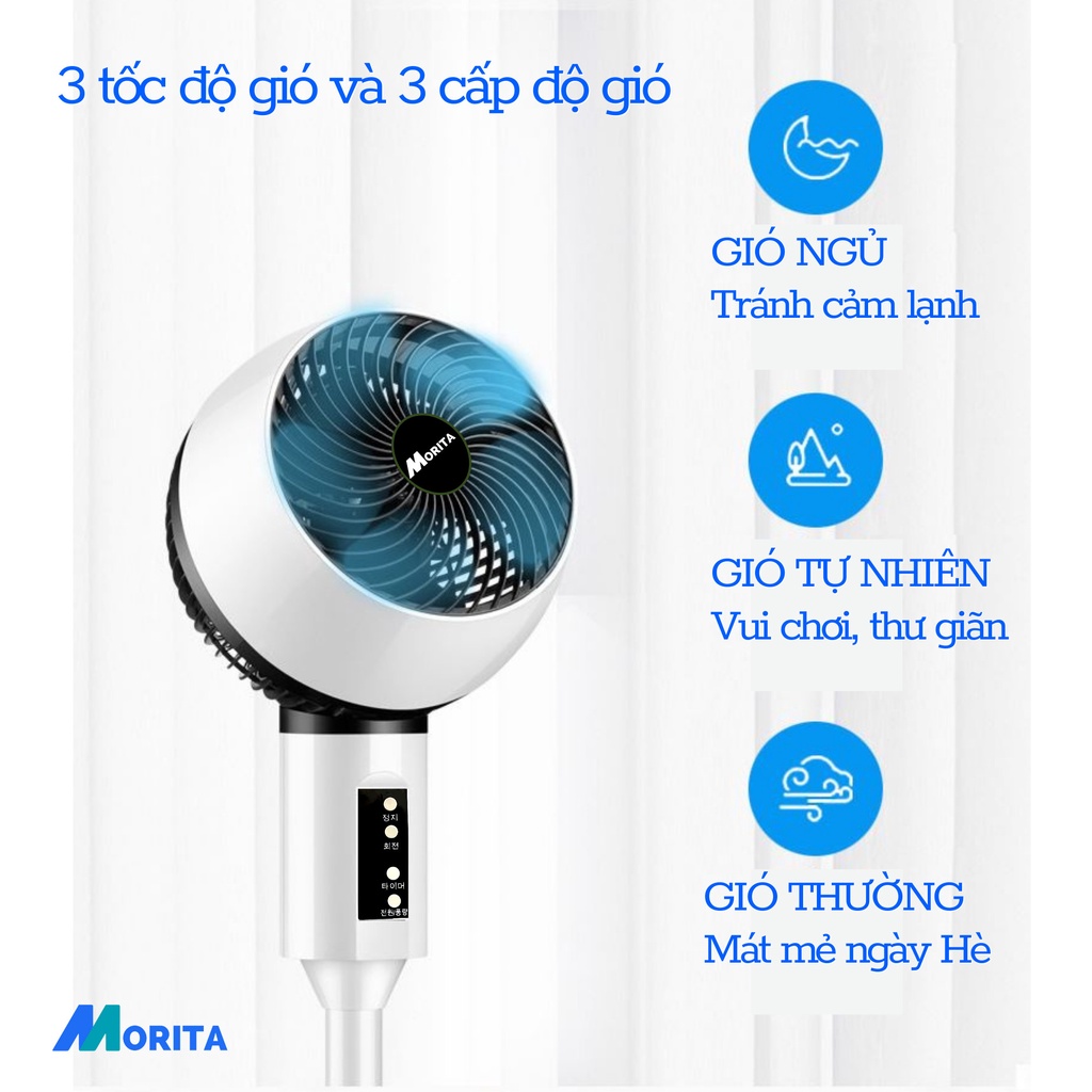 Quạt Tuần Hoàn Không Khí Morita Kiểu Dáng Cây Đứng Hiện Đại Sang Trọng Chính Hãng Morita Bảo Hành 1 Năm