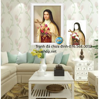 Tranh đính đá ĐỨC MẸ 50x65cm chưa đính y8022