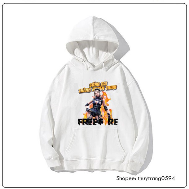 Áo Hoodie Game Free Fire Laura - Chất Nỉ Bông Cao Cấp