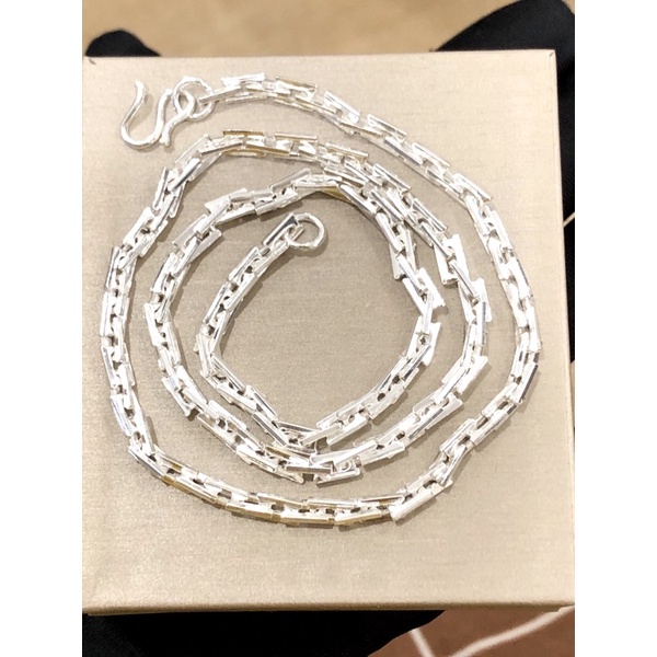 Dây chuyền bạc nam mắt xích,Dây chuyền bạc ta mắt xích chữ nhật cho nam-Minh Tâm Jewelry