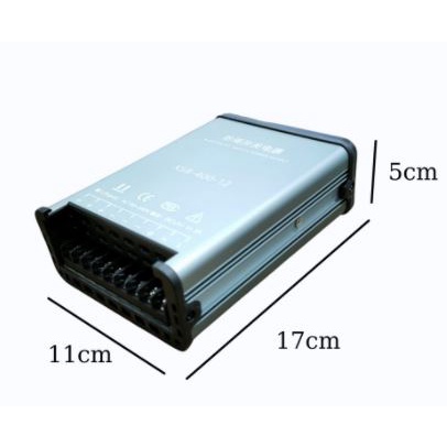 Nguồn 12V 33A (400W) vỏ nhôm nhỏ gọn ngoài trời chống nước