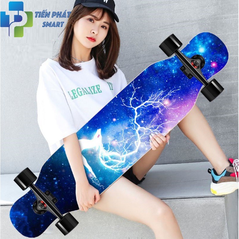 Ván trượt dài thể thao mặt nhám LONGBOARD cao cấp Dancing 80*20cm Phát Sáng