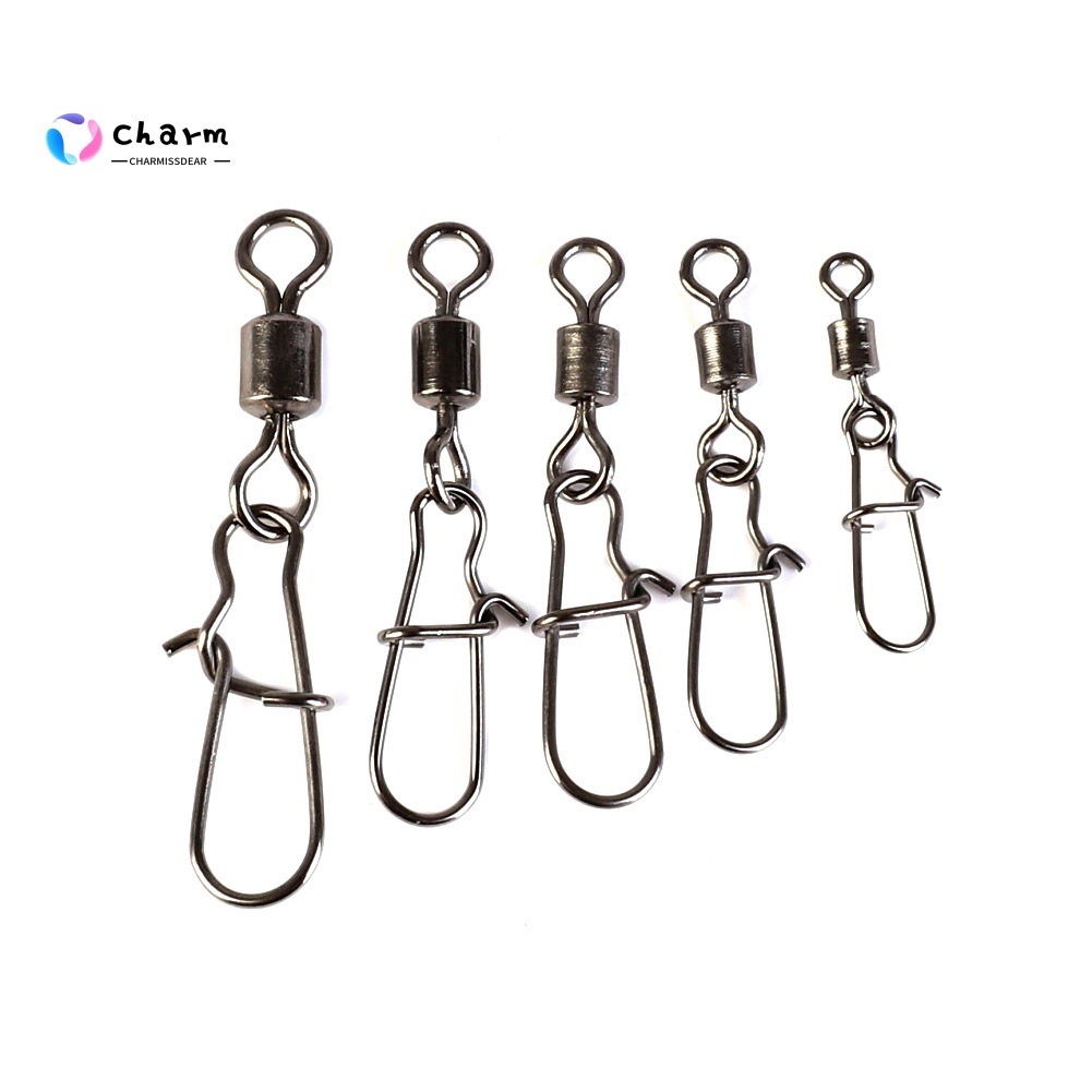 CHW Availble 210 Pcs Rolling Swivel Fast-lock Snap Ball Bearing Fishing Connector Swivel Clasp