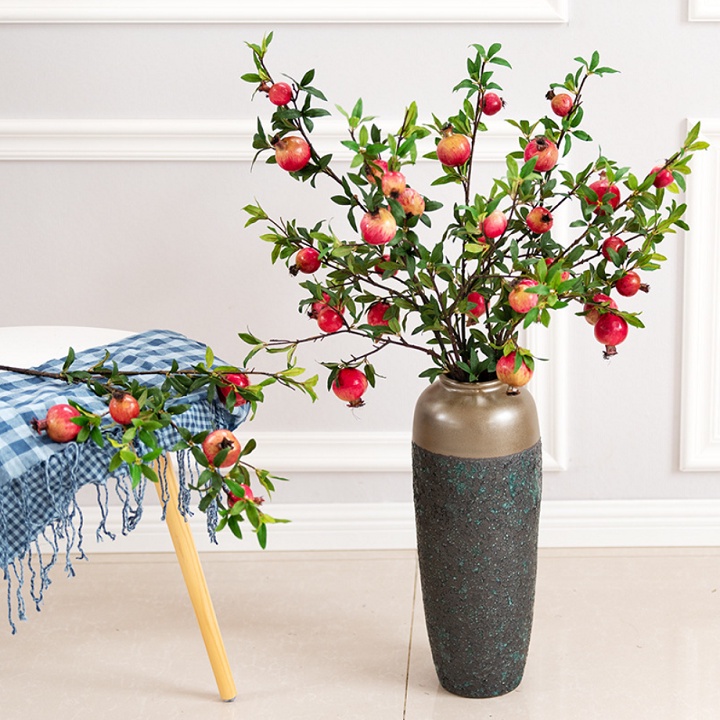 Hoa Giả - Cành Lựu giả 80cm trang trí nhà cửa sang trọng, mang lại sự may mắn
