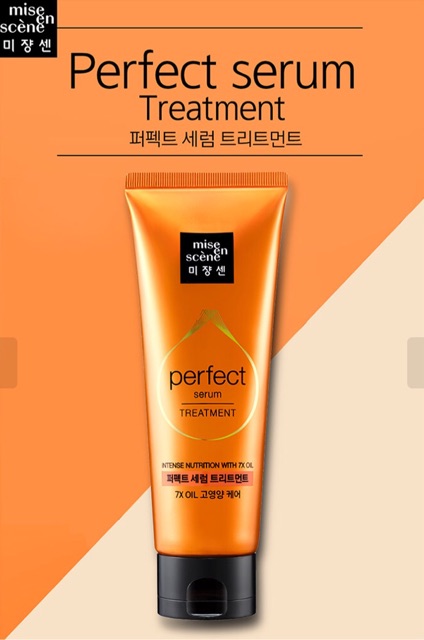 (Tuýp lớn 330ml) Kem xả ủ tóc siêu phục hồi Mise En Scene Treatment 7X Perfect Oil ™