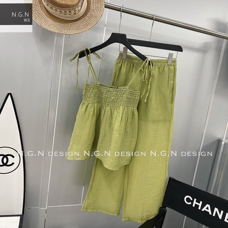 Set áo 2 dây quần xuông ngn