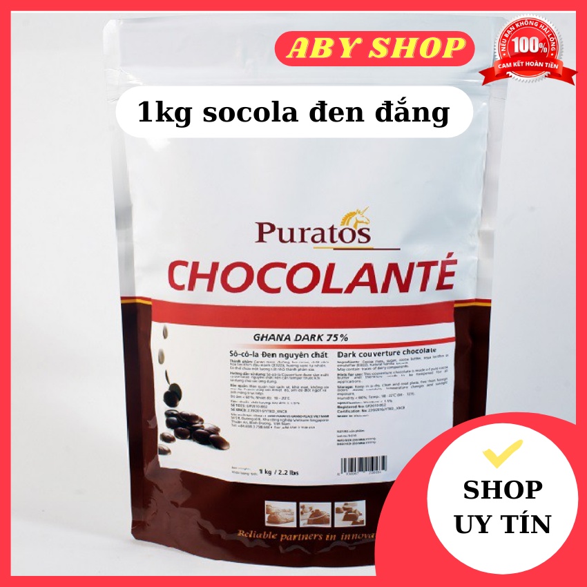 1kg socola đen đắng 72%⚡ SIÊU NGON ⚡ socola nút 72% cacao với vị đắng nguyên chất